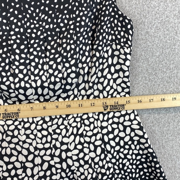 Ann Taylor midi dress polka dot fit and flare size 6 silky smooth sleeveless - Picture 2 of 12